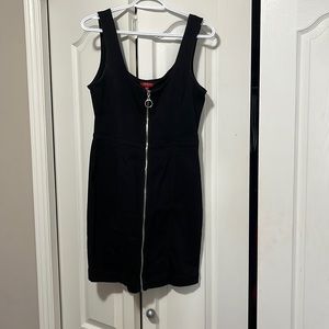 Denim zip up dress